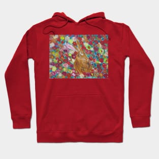 Hare among Roses Hoodie